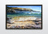 black wood framed rocky shore original painting wall art print